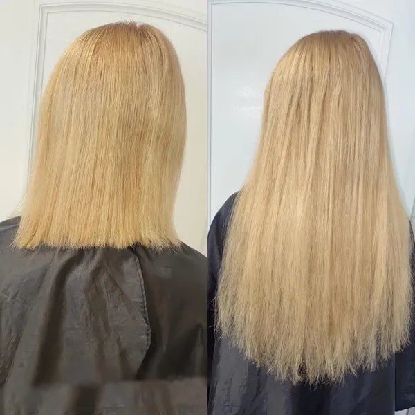 Natürliches Ergebnis Haarverlängerung